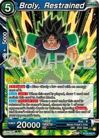 Broly, Restrained - Ultimate Advent Pre-Release Cards - Dragon Ball Super: Masters card