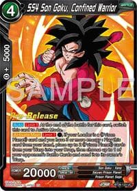 SS4 Son Goku, Confined Warrior - Ultimate Advent Pre-Release Cards - Dragon Ball Super: Masters card
