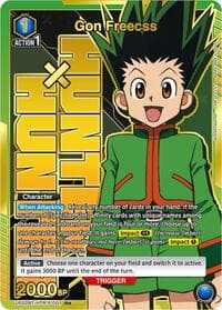 Gon Freecss (001) (R*) - UE02BT: HUNTER X HUNTER - Union Arena card