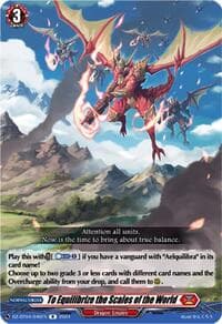 To Equilibrize the Scales of the World - DZ-BT04: Destined Showdown - Cardfight Vanguard card