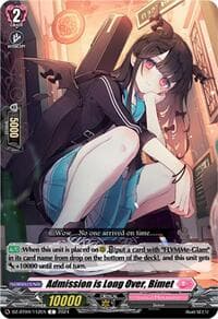 Admission is Long Over, Bimet - DZ-BT04: Destined Showdown - Cardfight Vanguard card