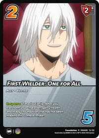 First Wielder: One for All - Challenger Series: My Hero Academia - Dark Hero Arc - UniVersus card