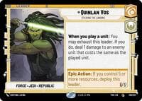 Quinlan Vos - Sticking the Landing - Twilight of the Republic - Star Wars: Unlimited card
