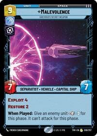 Malevolence - Grievous’s Secret Weapon - Twilight of the Republic - Star Wars: Unlimited card