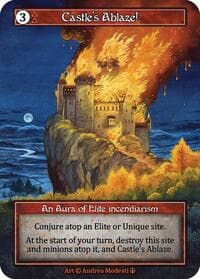 Castle's Ablaze! (Foil) - Arthurian Legends - Sorcery: Contested Realm card