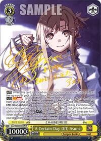 A Certain Day Off, Asuna (SP) - Dengeki Bunko - Weiss Schwarz card