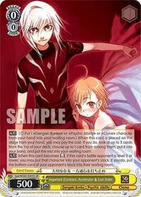 Important Existence, Accelerator & Last Order (SR) - Dengeki Bunko - Weiss Schwarz card
