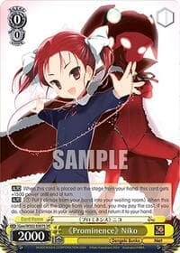 "Prominence" Niko (SR) - Dengeki Bunko - Weiss Schwarz card