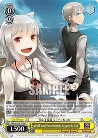 Wolf and Parchment, Myuri & Col - Dengeki Bunko - Weiss Schwarz card