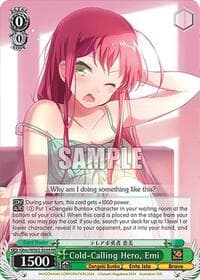 Cold-Calling Hero, Emi - Dengeki Bunko - Weiss Schwarz card