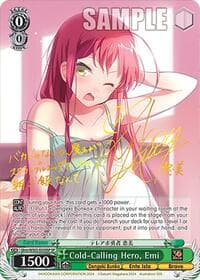 Cold-Calling Hero, Emi (SP) - Dengeki Bunko - Weiss Schwarz card