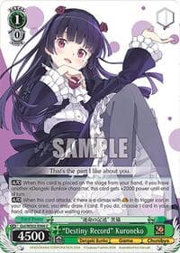 "Destiny Record" Kuroneko - Dengeki Bunko - Weiss Schwarz card