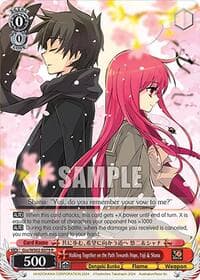 Walking Together on the Path Towards Hope, Yuji & Shana - Dengeki Bunko - Weiss Schwarz card