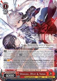 Shiawase, Oliver & Nanao - Dengeki Bunko - Weiss Schwarz card