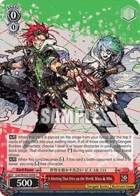 A Meeting That Stirs up the World, Bisco & Milo - Dengeki Bunko - Weiss Schwarz card