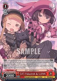 "LF" Fukaziroh & LLENN (SR) - Dengeki Bunko - Weiss Schwarz card