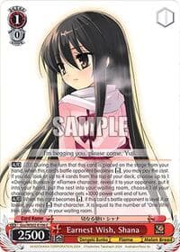 Earnest Wish, Shana - Dengeki Bunko - Weiss Schwarz card