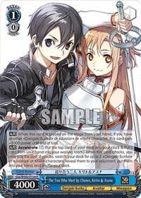 The Two Who Meet by Chance, Kirito & Asuna - Dengeki Bunko - Weiss Schwarz card