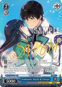 Graduation, Miyuki & Tatsuya (SP) - Dengeki Bunko - Weiss Schwarz card
