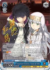 Important Existence, Touma & Index (SP) - Dengeki Bunko - Weiss Schwarz card