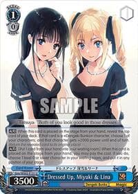 Dressed Up, Miyuki & Lina - Dengeki Bunko - Weiss Schwarz card