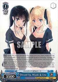 Dressed Up, Miyuki & Lina (SR) - Dengeki Bunko - Weiss Schwarz card