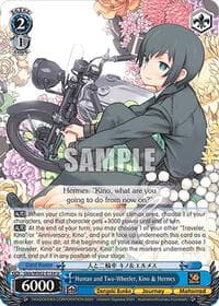 Human and Two-Wheeler, Kino & Hermes - Dengeki Bunko - Weiss Schwarz card