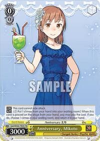 Anniversary, Mikoto - Dengeki Bunko - Weiss Schwarz card
