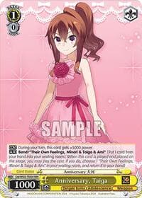 Anniversary, Taiga (RRR) - Dengeki Bunko - Weiss Schwarz card
