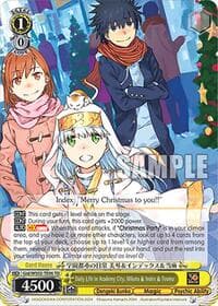 Daily Life in Academy City, Mikoto & Index & Touma - Dengeki Bunko - Weiss Schwarz card