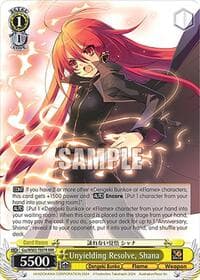 Unyielding Resolve, Shana (RRR) - Dengeki Bunko - Weiss Schwarz card