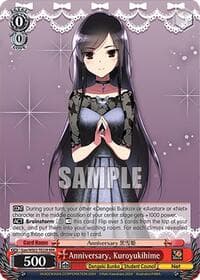 Anniversary, Kuroyukihime (RRR) - Dengeki Bunko - Weiss Schwarz card