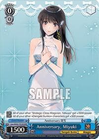 Anniversary, Miyuki (RRR) - Dengeki Bunko - Weiss Schwarz card