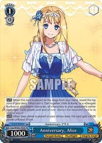 Anniversary, Alice - Dengeki Bunko - Weiss Schwarz card