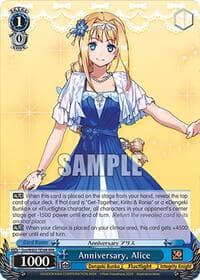 Anniversary, Alice (RRR) - Dengeki Bunko - Weiss Schwarz card