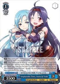 Irreplaceable Times, Asuna & Yuuki - Dengeki Bunko - Weiss Schwarz card