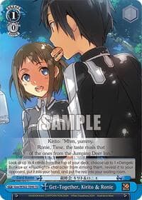 Get-Together, Kirito & Ronie - Dengeki Bunko - Weiss Schwarz card