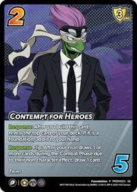 Contempt for Heroes - UniVersus: My Hero Academia Promo Cards - UniVersus card