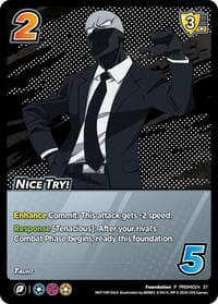 Nice Try! - UniVersus: My Hero Academia Promo Cards - UniVersus card