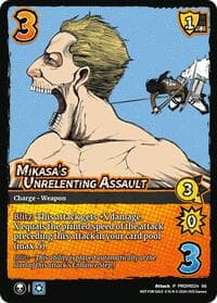 Mikasa's Unrelenting Assault - UniVersus Promos - UniVersus card