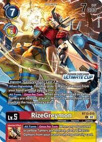 RizeGreymon (Ultimate Cup 2024) - Versus Royal Knights - Digimon Card Game card