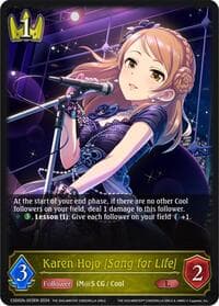 Karen Hojo [Song for Life] - CSD02: THE IDOLM@STER CINDERELLA GIRLS - Shadowverse: Evolve card
