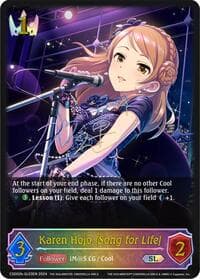 Karen Hojo [Song for Life] (SL) - CSD02: THE IDOLM@STER CINDERELLA GIRLS - Shadowverse: Evolve card