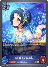 Yasuha Okazaki - P01EN (Foil) - CSD02: THE IDOLM@STER CINDERELLA GIRLS - Shadowverse: Evolve card