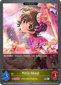 Miria Akagi (Evolved) - P05EN (Foil) - CSD02: THE IDOLM@STER CINDERELLA GIRLS - Shadowverse: Evolve card