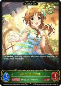 Aiko Takamori (Evolved) - CP02: THE IDOLM@STER CINDERELLA GIRLS - Shadowverse: Evolve card