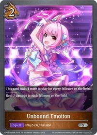Unbound Emotion - CP02: THE IDOLM@STER CINDERELLA GIRLS - Shadowverse: Evolve card