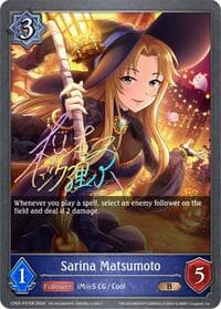 Sarina Matsumoto - P37EN (Foil) - CP02: THE IDOLM@STER CINDERELLA GIRLS - Shadowverse: Evolve card