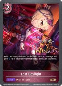 Last Daylight - P70EN (Foil) - CP02: THE IDOLM@STER CINDERELLA GIRLS - Shadowverse: Evolve card