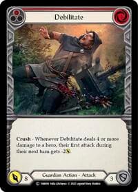 Debilitate (Red) - Historic Pack 1 Blitz Deck: Bravo - Flesh and Blood TCG card